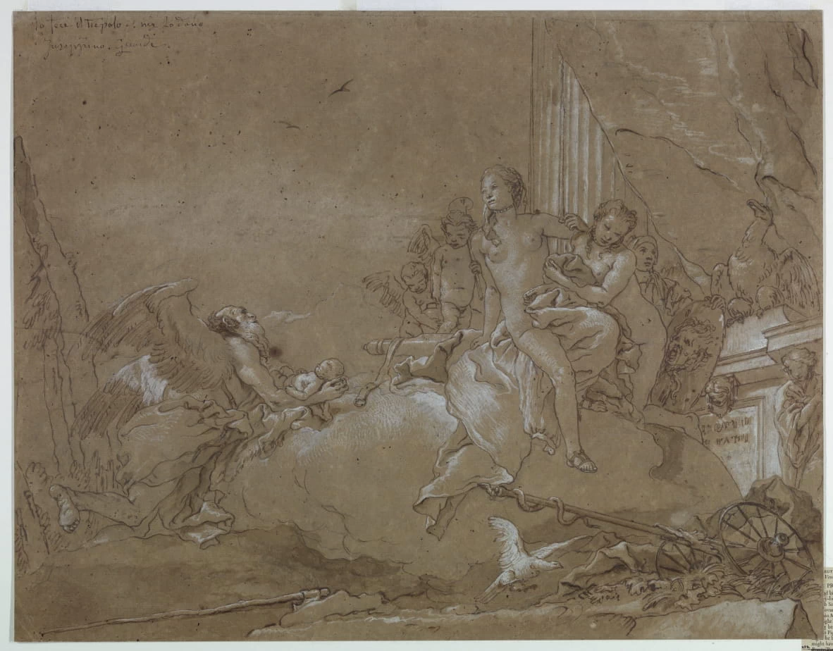Cronos affida Cupido a Venere - Smithsonian Institution, Bequest of Erskine Hewitt